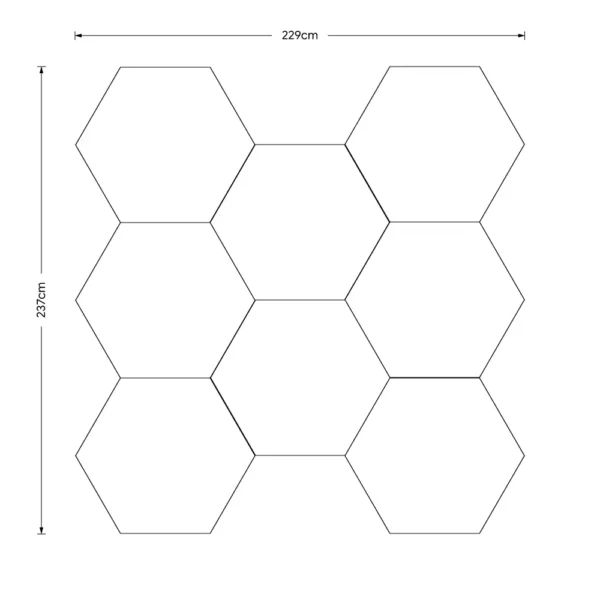 Φωτιστικό οροφής LED HEXAGON 8 280W 6500K με λευκό σώμα - Image 2