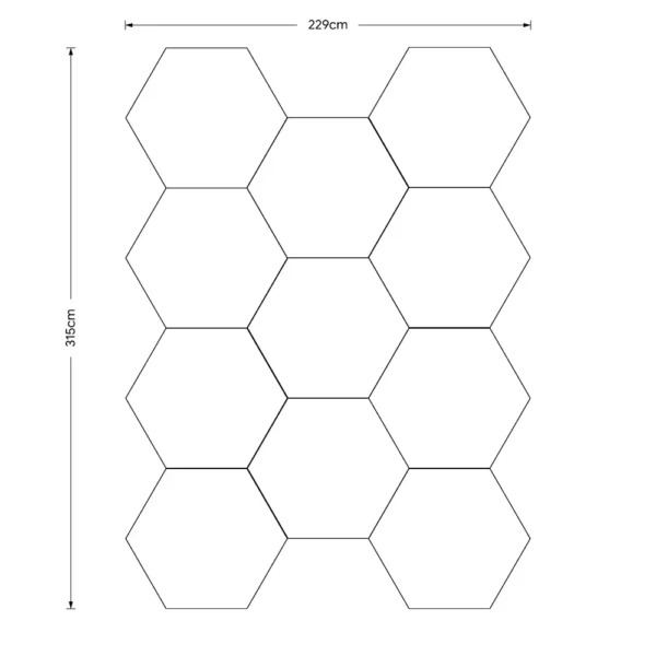 Φωτιστικό οροφής LED HEXAGON 11 368W 6500K με λευκό σώμα - Image 2