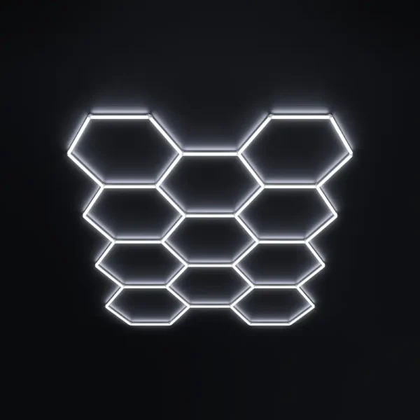 Φωτιστικό οροφής LED HEXAGON 11 368W 6500K με λευκό σώμα
