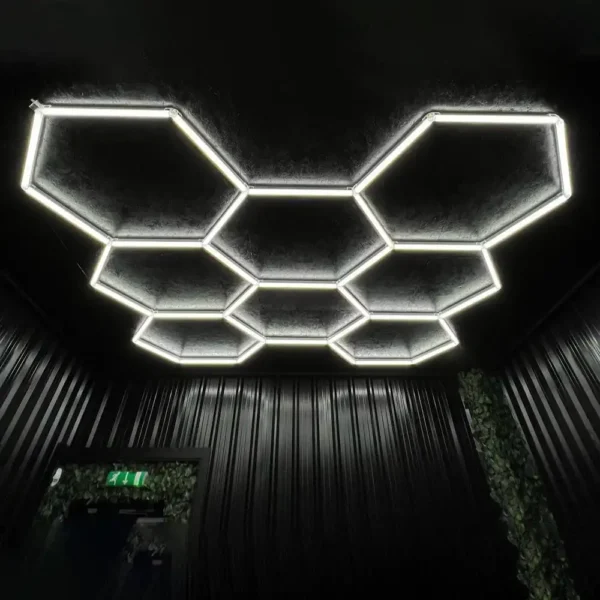 Φωτιστικό οροφής LED HEXAGON 8 280W 6500K με λευκό σώμα