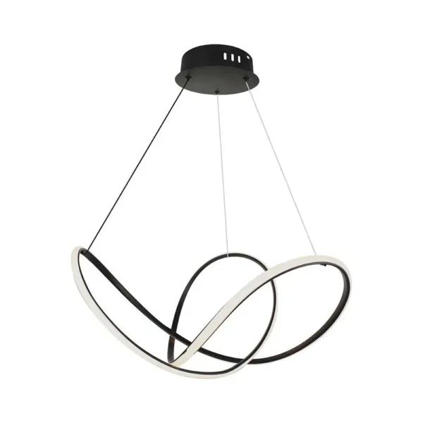 Κρεμαστό φωτιστικό LED 48W CCT dimmable με μαύρο σώμα & χειριστήριο - Image 2