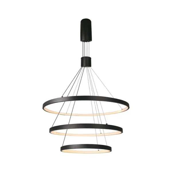 Κρεμαστό φωτιστικό LED 46W CCT dimmable με μαύρο σώμα & χειριστήριο - Image 2