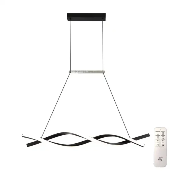 Κρεμαστό φωτιστικό LED 30W CCT dimmable με μαύρο σώμα & χειριστήριο