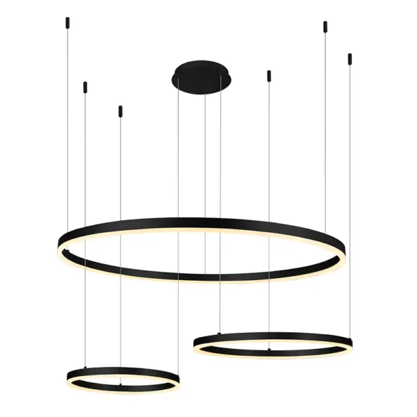 Κρεμαστό φωτιστικό LED 57W CCT dimmable με μαύρο σώμα & χειριστήριο - Image 2