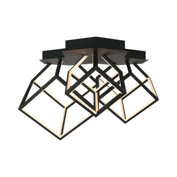 Φωτιστικό οροφής LED 46W CCT dimmable με μαύρο σώμα & χειριστήριο - Image 2