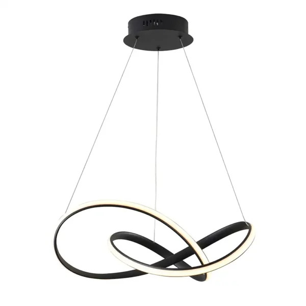 Κρεμαστό φωτιστικό LED 40W CCT dimmable με μαύρο σώμα & χειριστήριο - Image 2