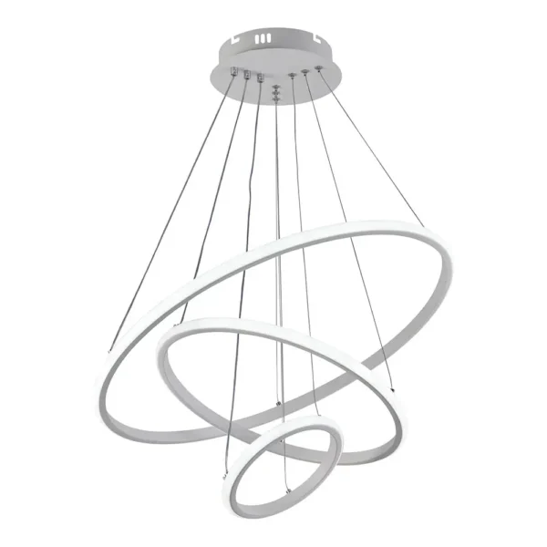 Κρεμαστό φωτιστικό οροφής LED 78W CCT με λευκό σώμα & χειριστήριο dimmable