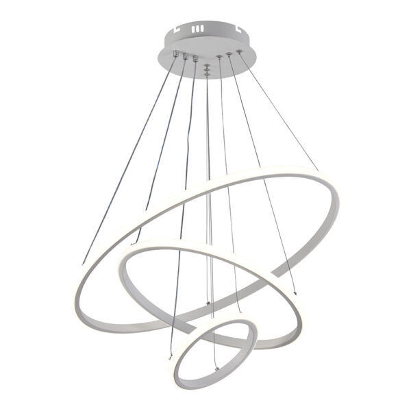 Κρεμαστό φωτιστικό οροφής LED 78W CCT με λευκό σώμα & χειριστήριο dimmable - Image 4
