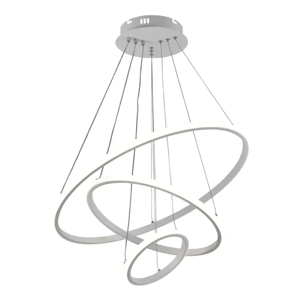 Κρεμαστό φωτιστικό οροφής LED 78W CCT με λευκό σώμα & χειριστήριο dimmable - Image 2