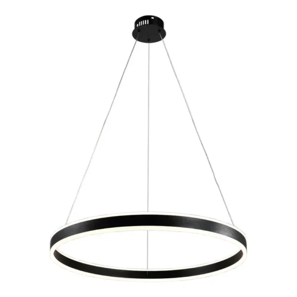 Κρεμαστό φωτιστικό οροφής LED 36W θερμό λευκό 3000K με μαύρο σώμα