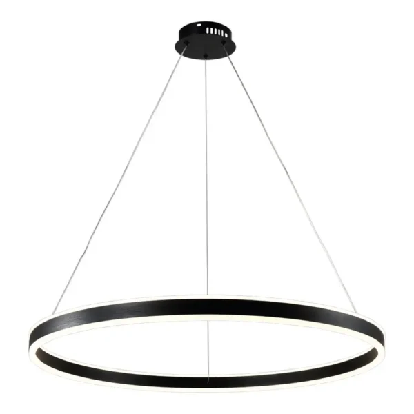 Κρεμαστό φωτιστικό οροφής LED 60W θερμό λευκό 3000K με μαύρο σώμα