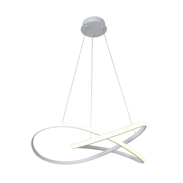 Κρεμαστό φωτιστικό οροφής LED 30W θερμό λευκό 3000K με λευκό σώμα