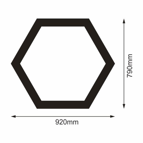 Φωτιστικό οροφής LED HEXAGON 1 42W 6500K με λευκό σώμα - Image 2
